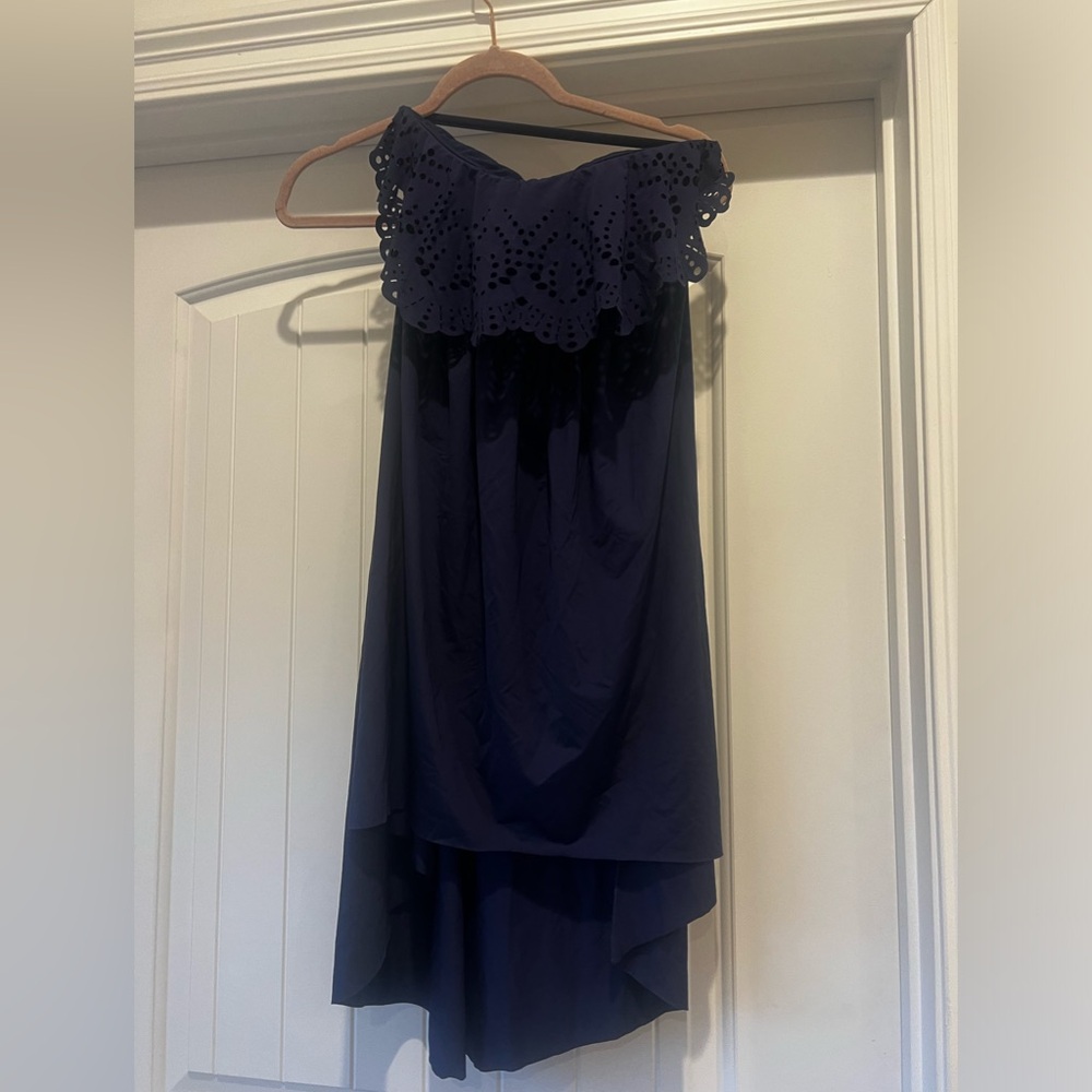 NWT Laundry by Shelli Segal Navy Blue Swim wear Dress